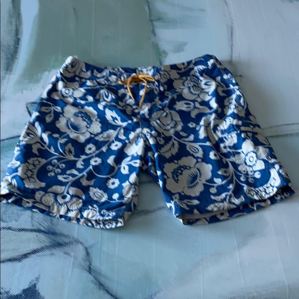 J. Crew Swim Trunk Floral Board Shorts - 35